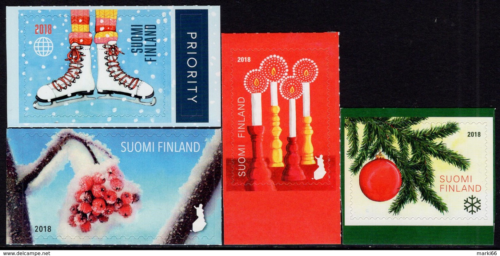 Finland - 2018 - Christmas And New Year - Mint Self-adhesive Stamp Set - Ongebruikt