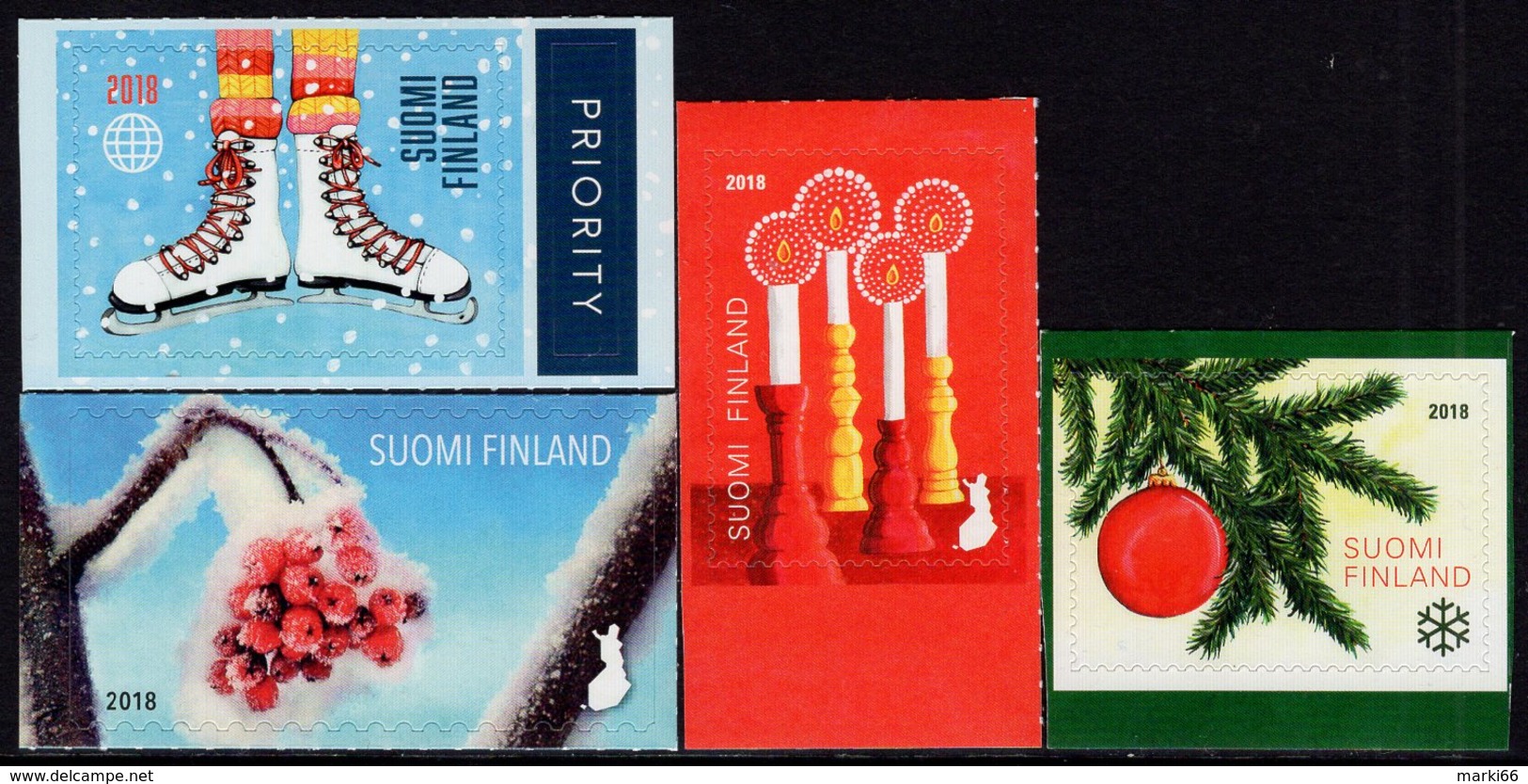 Finland - 2018 - Christmas And New Year - Mint Self-adhesive Stamp Set - Unused Stamps