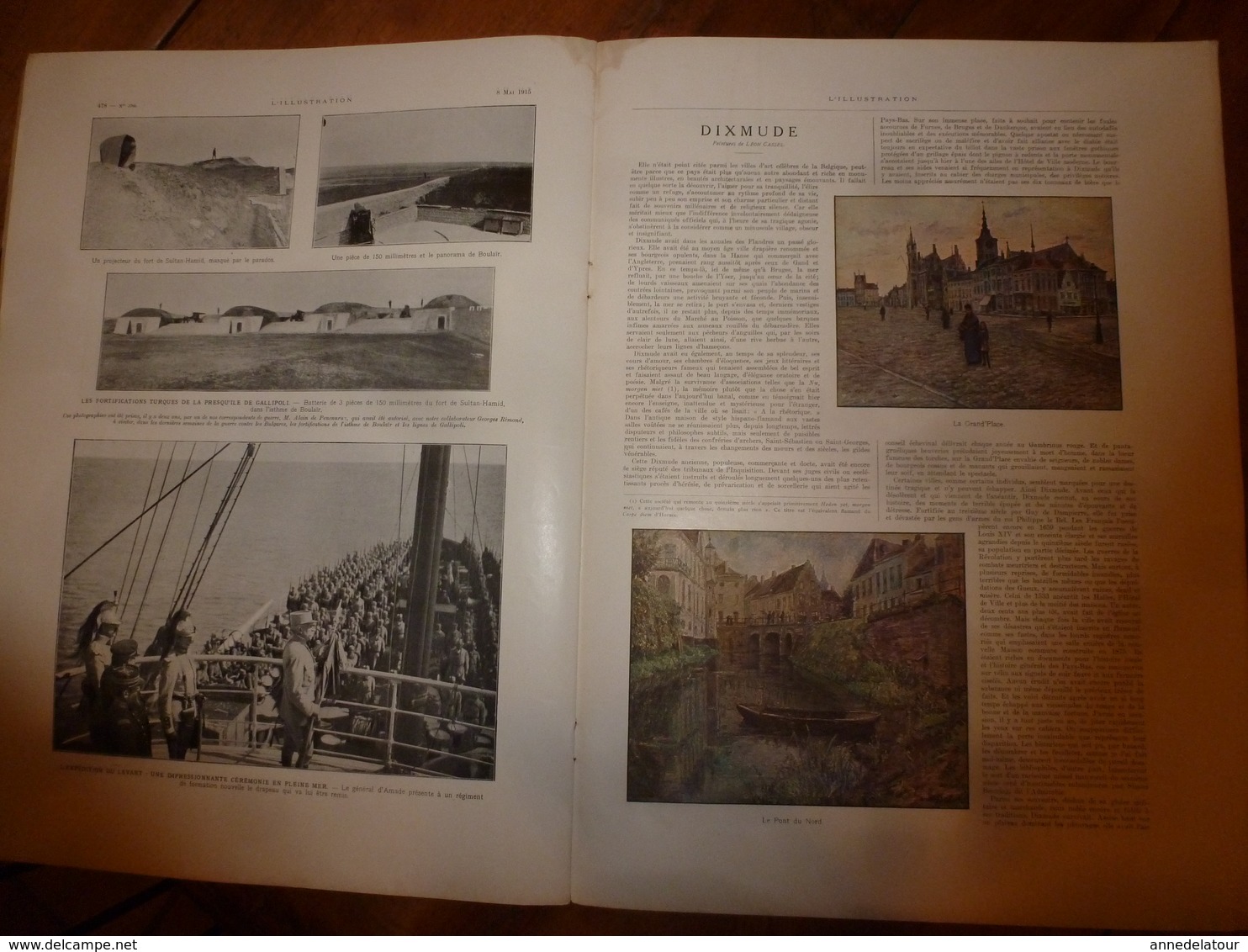 1915 L'ILLUSTRATION :Avis Aux Prisonniers Belges Et Français;Survivants Du LEON-GAMBETTA;Dixmude; Lancement Du LANGUEDOC - L'Illustration