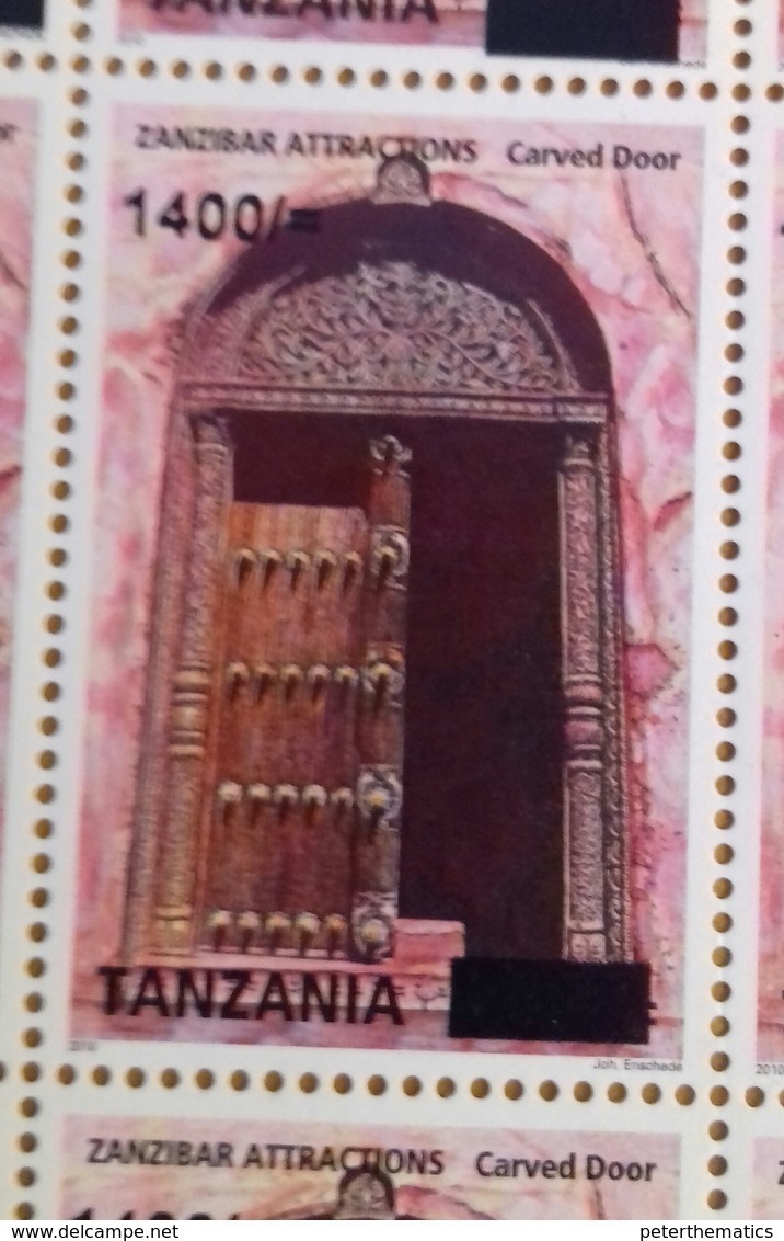 TANZANIA, 2018, MNH, ARCHITECTURE, DOORS OF ZANZIBAR, 1v,OVERPRINT, SCARCE - Altri & Non Classificati