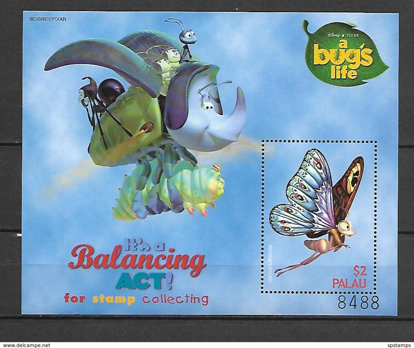 Disney Palau 1998 A Bug's Life MS #1 MNH - Disney