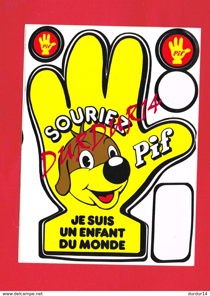 1 Autocollant Souriez PIF Je Suis Un Enfant Du Monde 1979 - Stickers