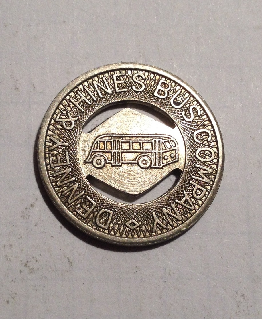 TOKEN GETTONE STATI UNITI USA TRANSIT DENNEY & HINES BUS - Monetari/ Di Necessità