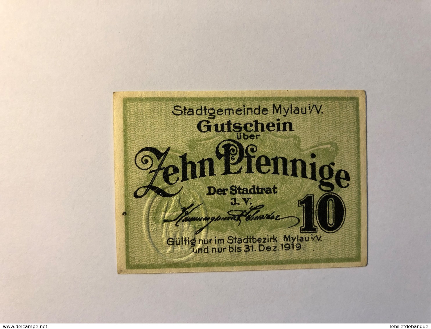 Allemagne Notgeld Mylau 10 Pfennig - Collections