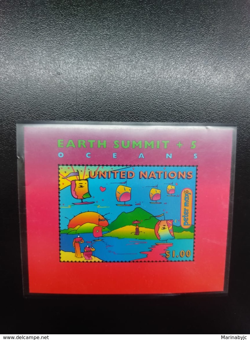 W) 2000 UNITED NATIONS,SEAL OF THE OCEANS OF THE SUMMIT OF THE EARTH, DESIGNED BY PETER MAX MNH - Other & Unclassified