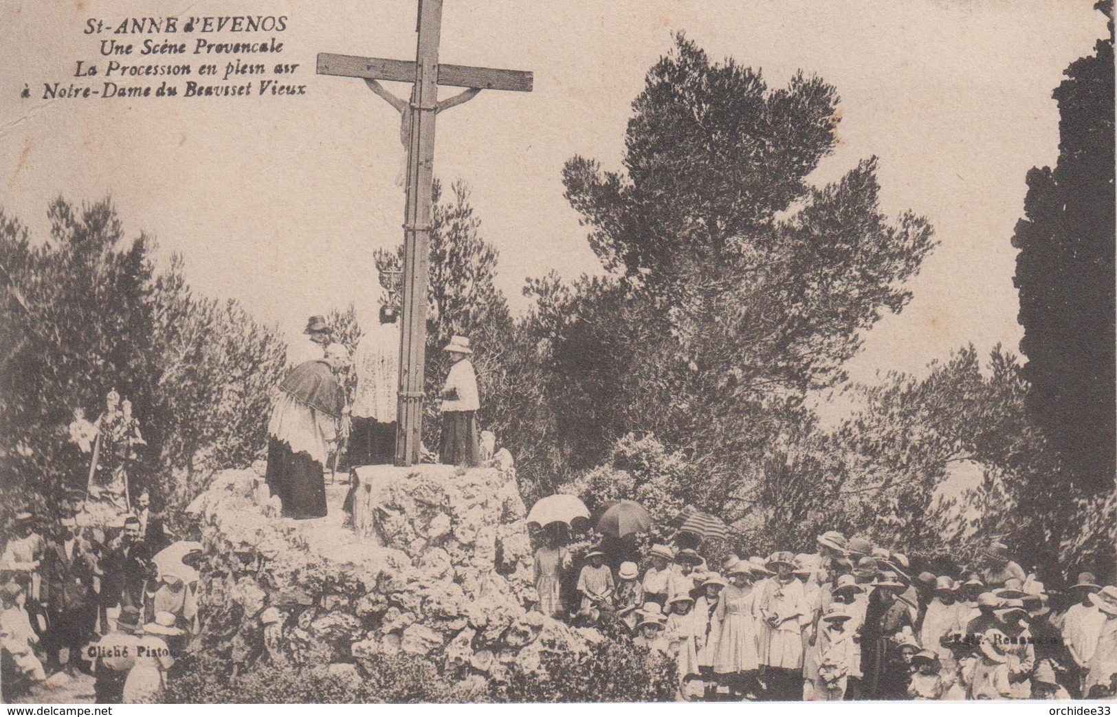 CPA Ste-Anne D'Evenos (marqué St-Anne) - Une Scène Provençale - La Procession En Plein Air ... à N-D Du Beausset Vieux - Autres & Non Classés