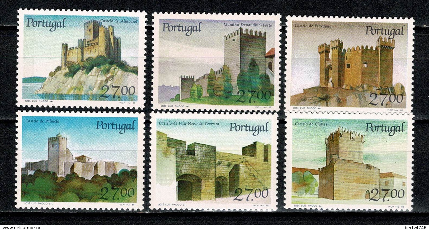 Portugal  1988 Yv. 1716/17*, 1729/30*, 1735/36* MH (2 Scans) - Neufs