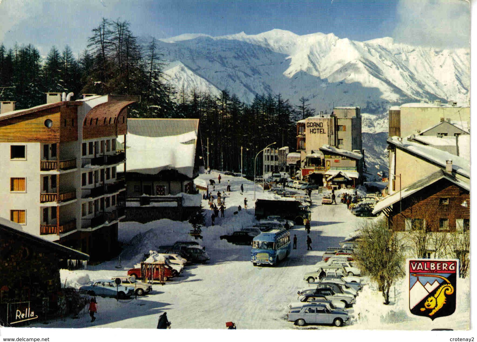 06 VALBERG N°93 3861 Le Montclar Grand Hôtel La Croix Du Sapet Bus Ancien Peugeot 404 Cabriolet Citroën DS 2CV - Autres & Non Classés