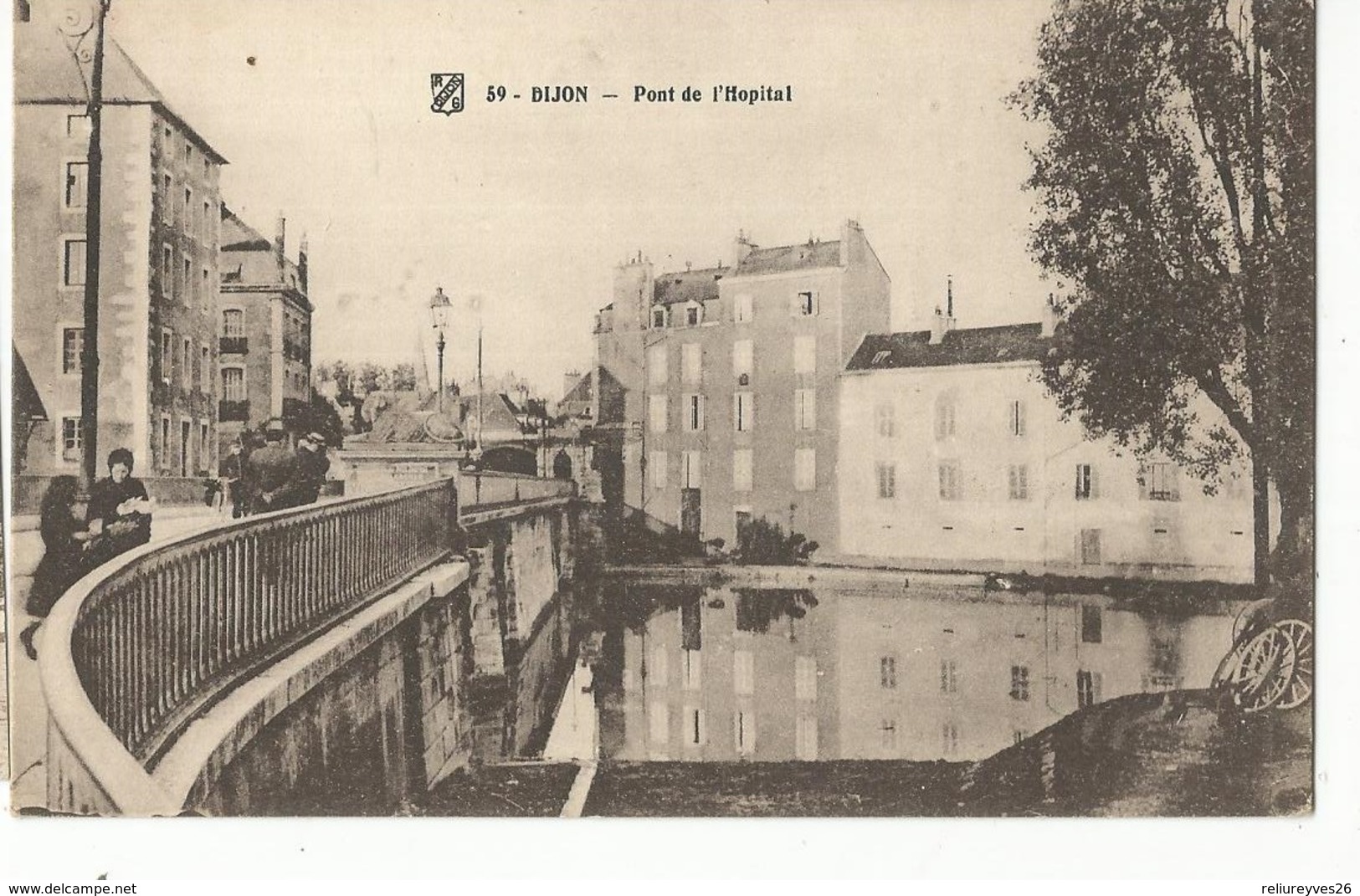 CPA ,D.21,  N°59, Dijon , Pont De L' Hôpital , Animée , - Dijon