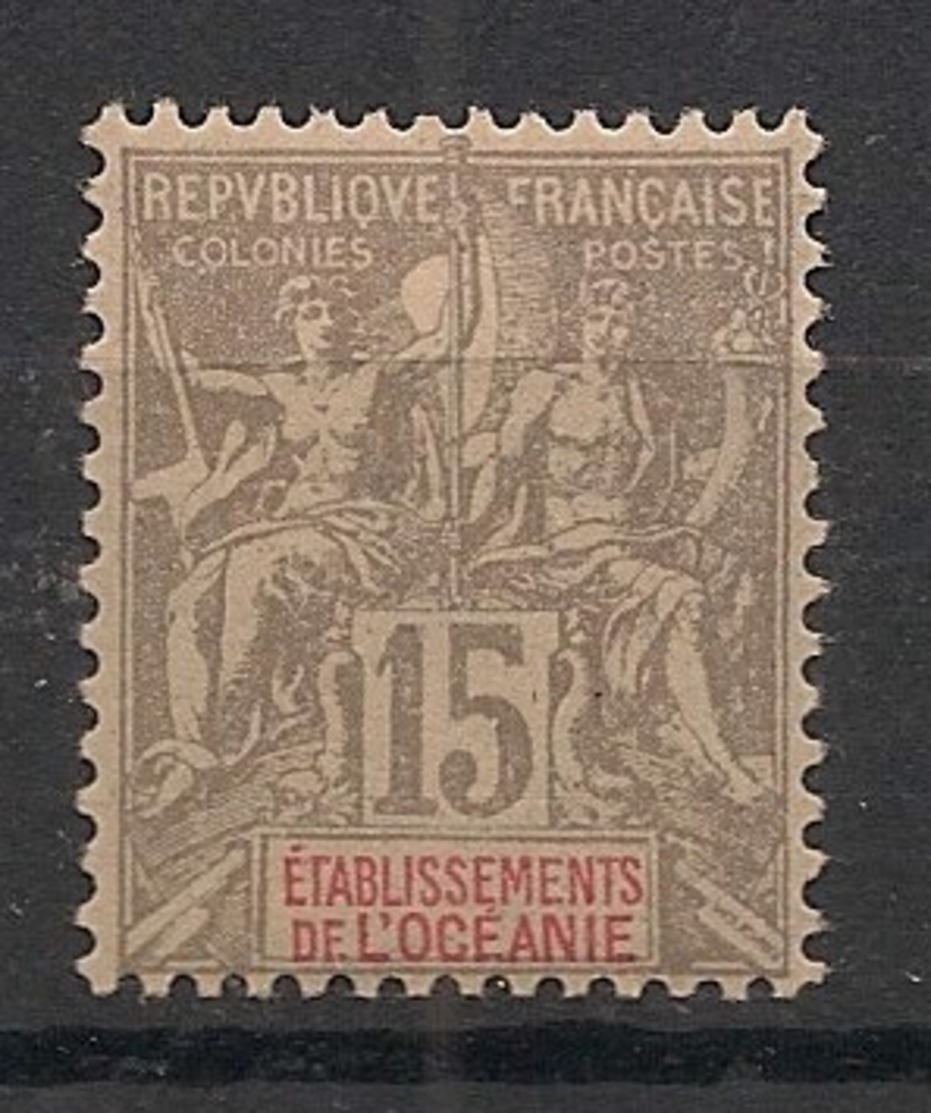 Océanie - 1900-07 - N°Yv. 16 - Groupe 15c Gris - Neuf Luxe ** / MNH / Postfrisch - Unused Stamps