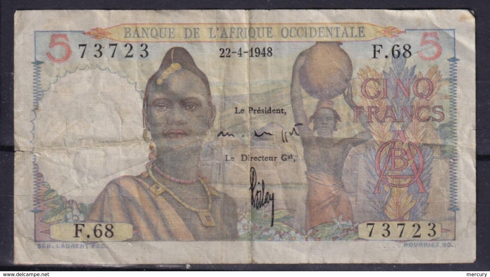 AFRIQUE OCCIDENTALE - 5 Francs Du 22-4-1948 - Autres - Afrique