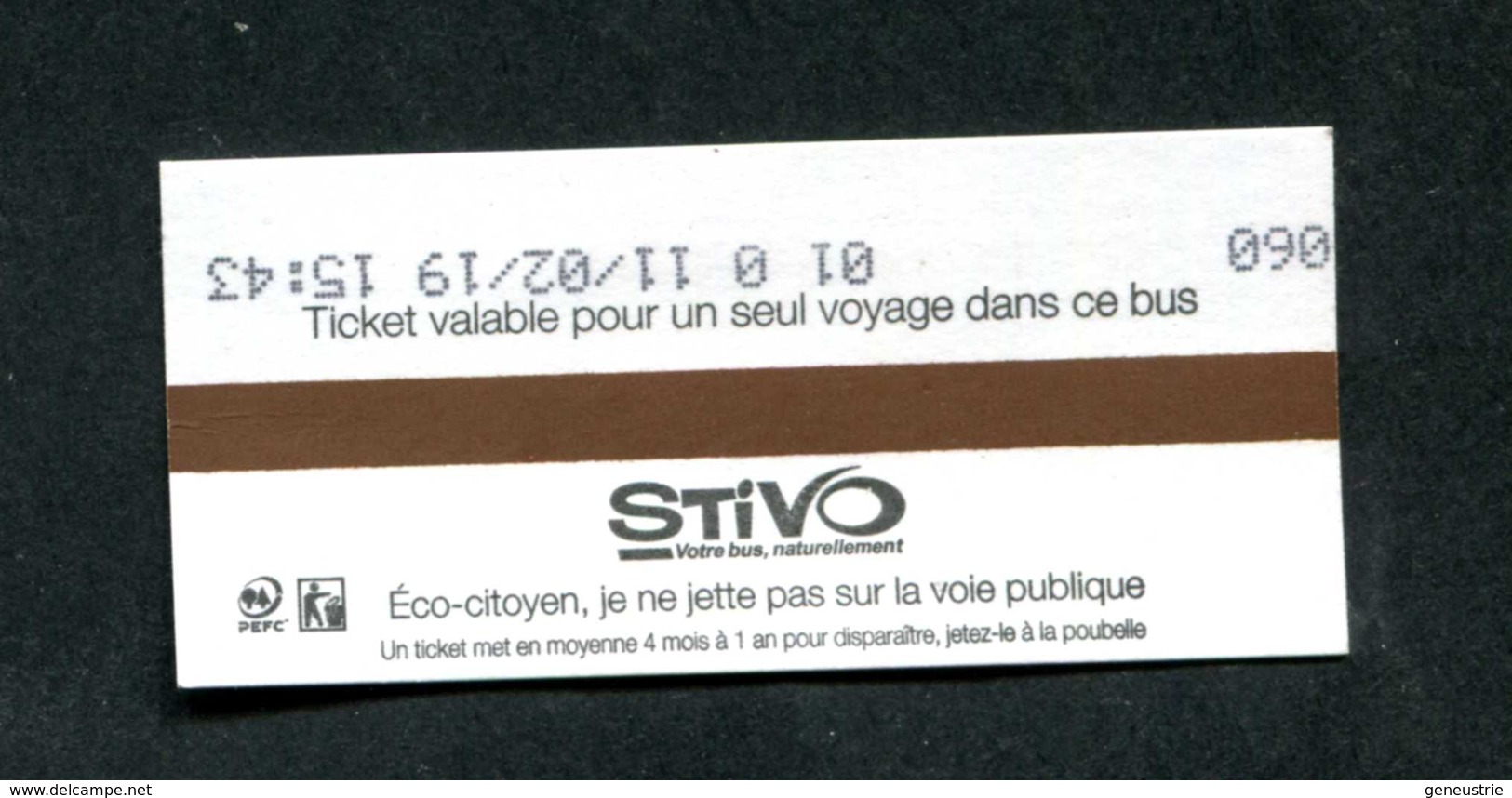 Ticket De Bus / STIVO - Cergy-Pontoise - Paris - Ile-de-France - Bus Ticket Transportation - Europe