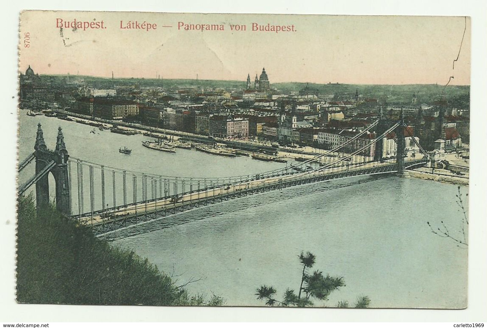 BUDAPEST - LATKEPE - PANORAMA VON BUDAPEST   - VIAGGIATA FP - Romania