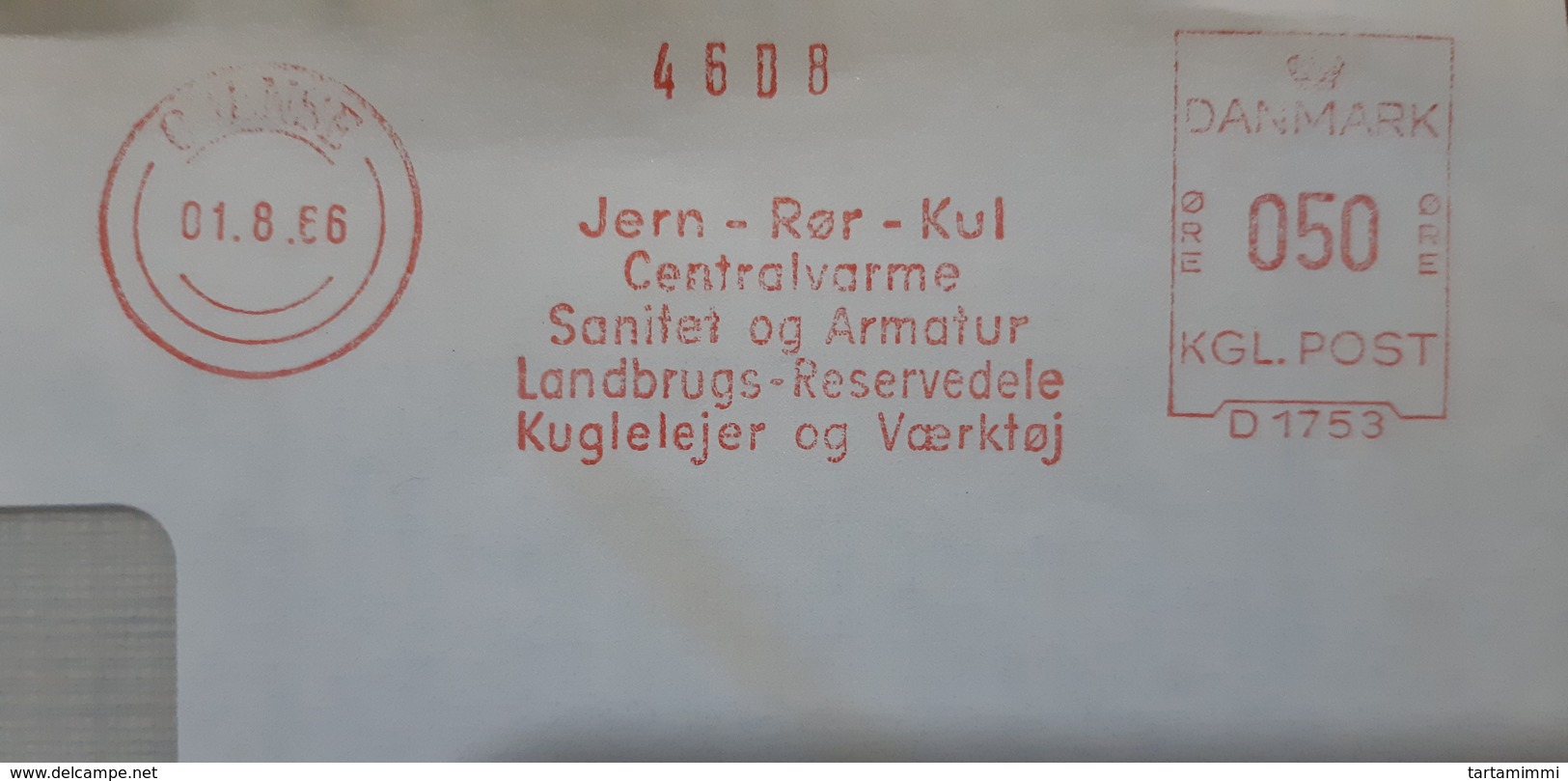 EMA AFS METER STAMP FREISTEMPEL - 1966 Århus Denmark Danmark Jern Raer Kul Centralvarme ODENSE - Macchine Per Obliterare (EMA)