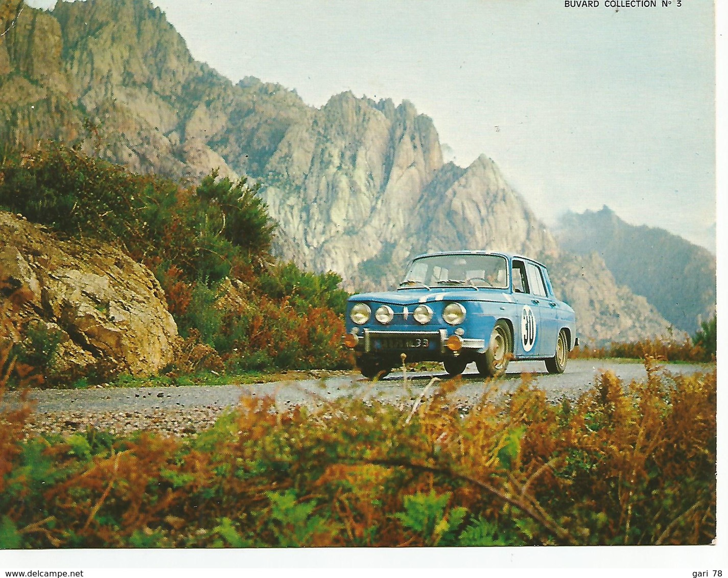 Ancien BUVARD PUBLICITAIRE VOITURE  R8 Gordini. - Auto's