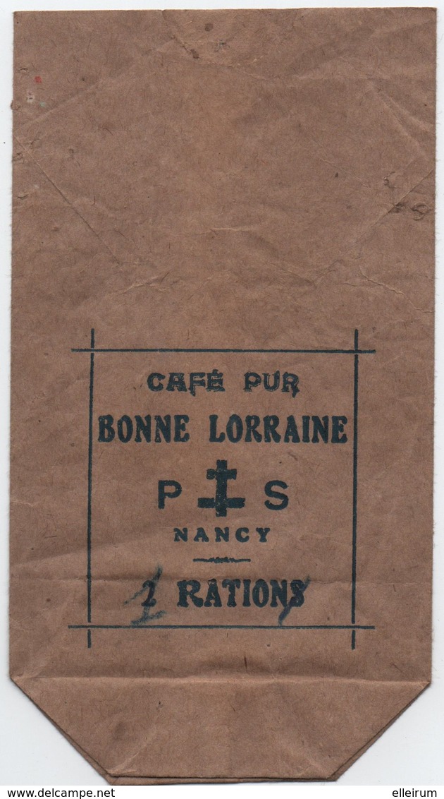 NANCY (54) RATIONNEMENT ? SACHET. CAFE PUR  " BONNE LORRAINE " 1 RATION. - Autres & Non Classés