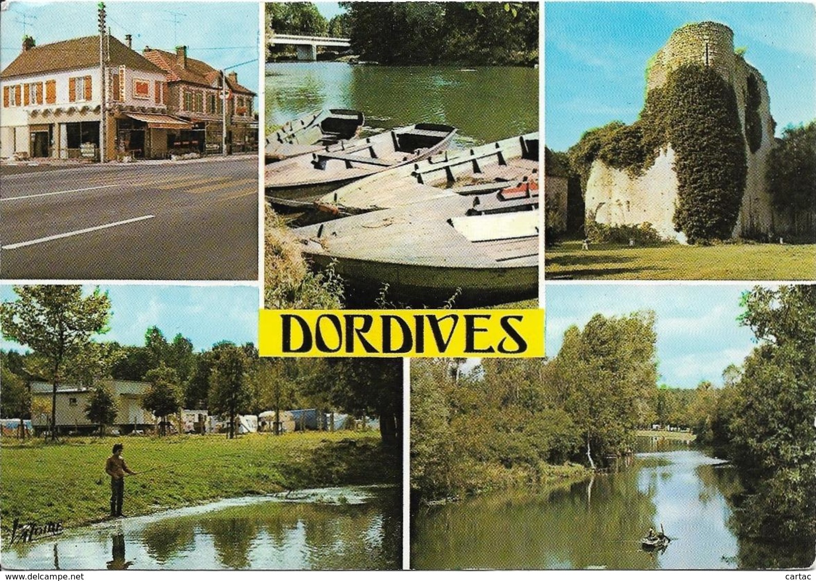 D45 -DORDIVE-RUE DE PARIS/LELOING ET LE PONT/CHÂTEAU DU MEZ LE MARECHAL/LE CAMPING/LE LOING-MULTIVUES-CPSM Grand Format - Dordives