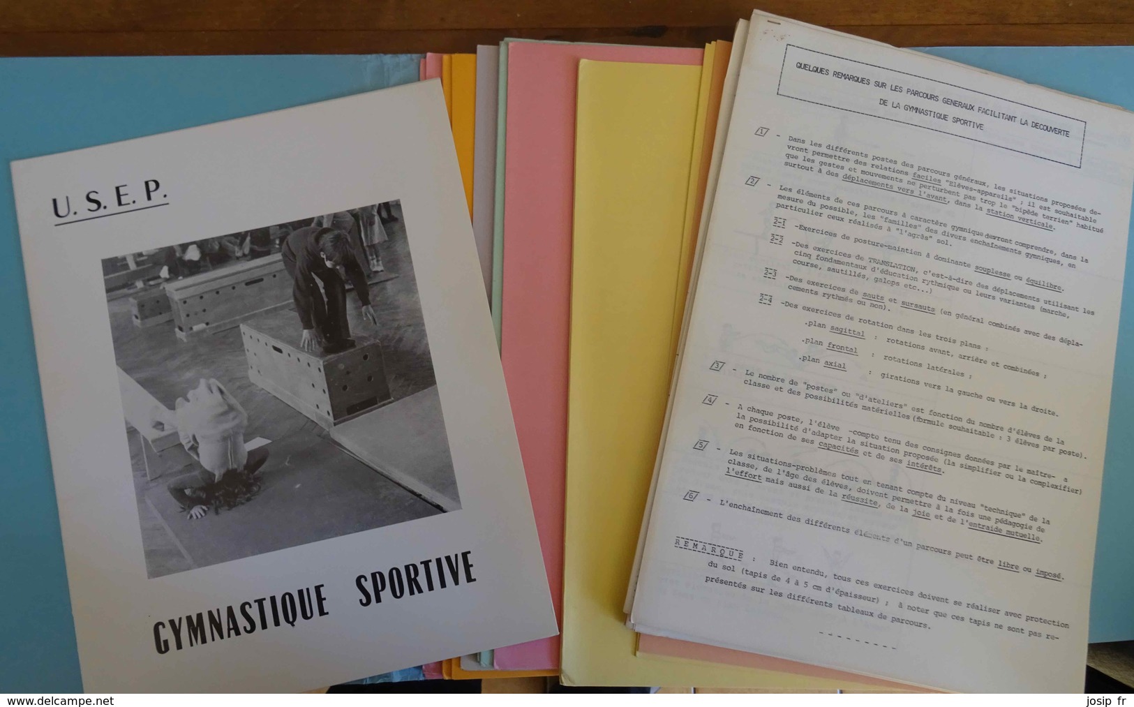 PÉDAGOGIE: GYMNASTIQUE SPORTIVE- DOSSIER USEP Vers 1980 Avec FICHES - Sport