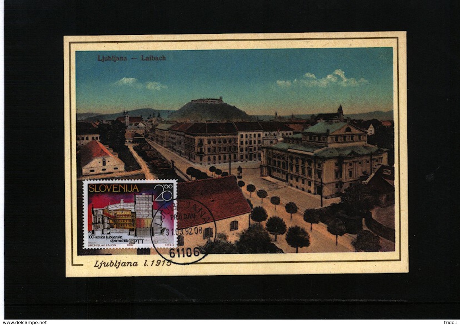 Slovenia 1992 Ljubljana Opera Maximumcard - Slowenien