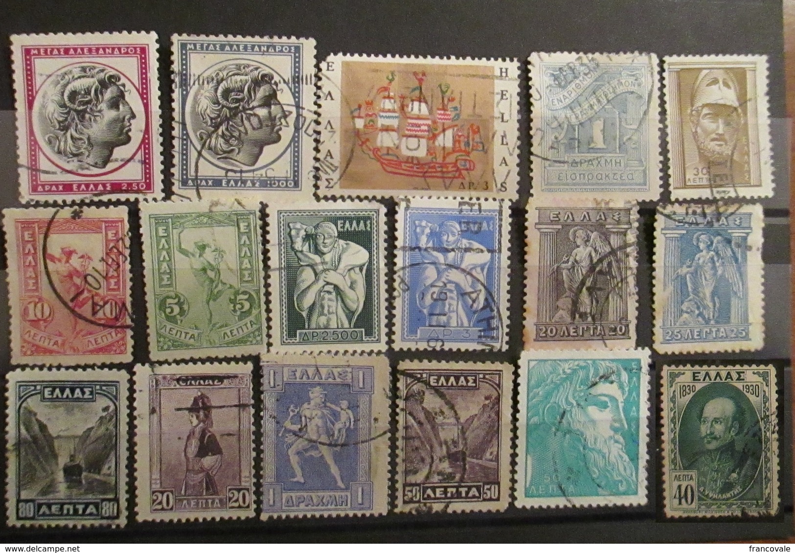 Grecia Greece 1901 - 1960 Lot 17 Stamps Used Flying Hermes And Others - Usati