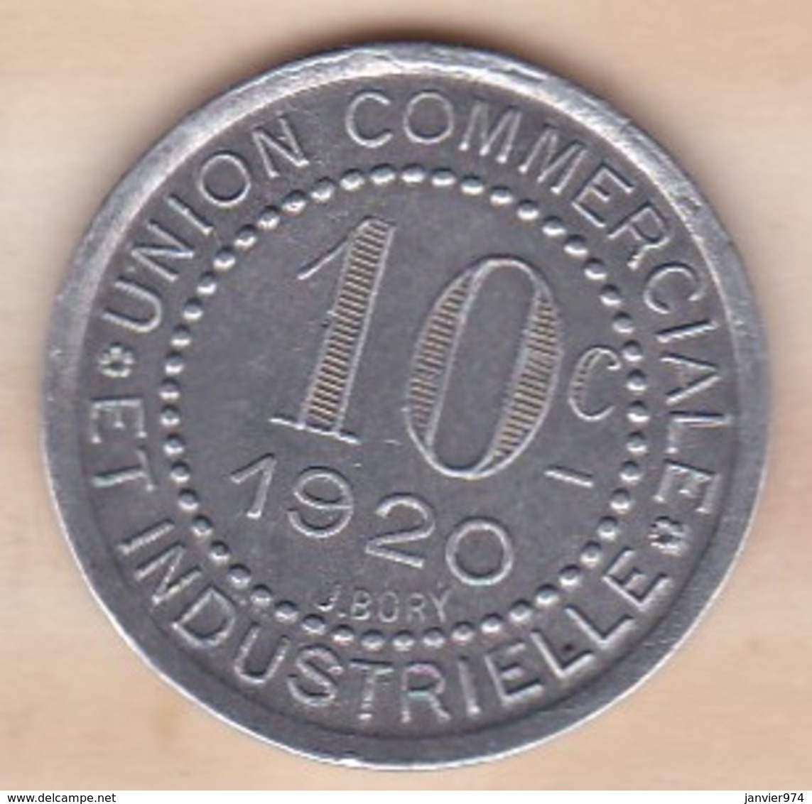 42. Loire. Charlieu. Union Commerciale Et Industrielle. 10 Centimes 1920, En Aluminium - Monétaires / De Nécessité