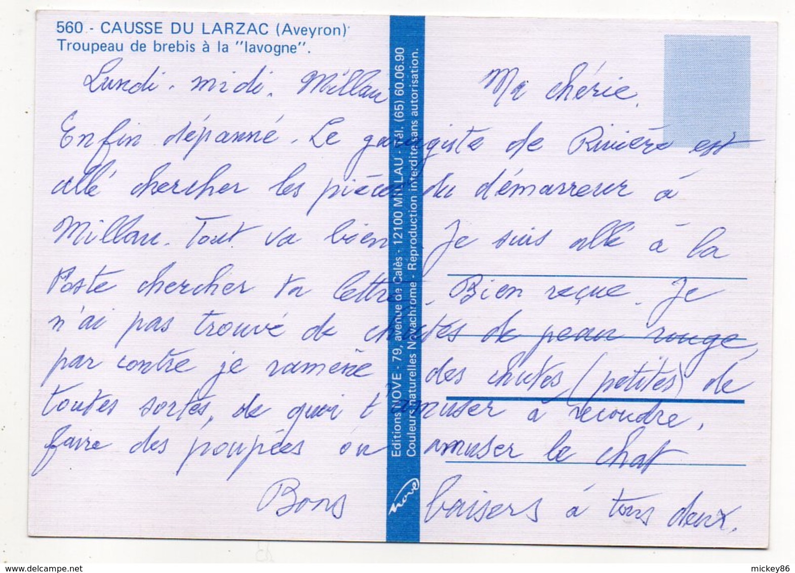 Causse Du Larzac -- Troupeau De Brebis à La "lavogne" (animée,chien,moutons )--carte Toilée - Allevamenti