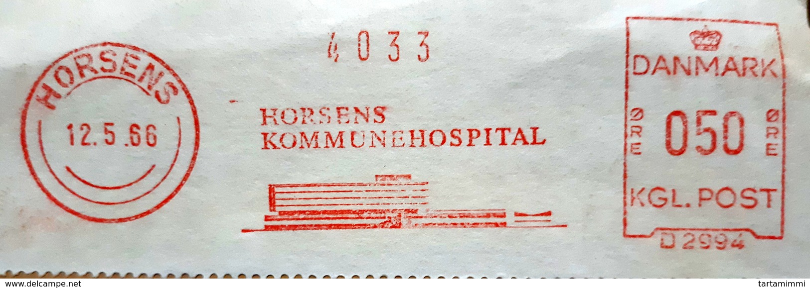 EMA AFS METER STAMP FREISTEMPEL - DANMARK HORSENS 1966 KOMMUNEHOSPITAL - Macchine Per Obliterare (EMA)