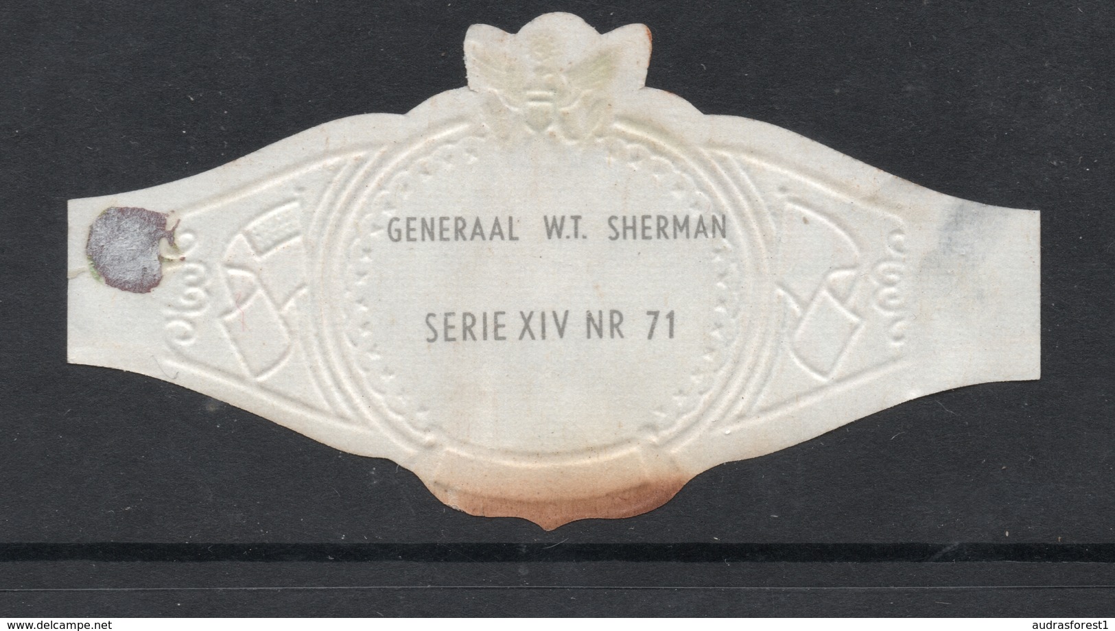 GENERAAL W.T. SHERMAN SERIE XIV  NR 71- American Civil War US Flag, Confederate Flag - WASHINGTON Bague De Cigar - Etiquettes