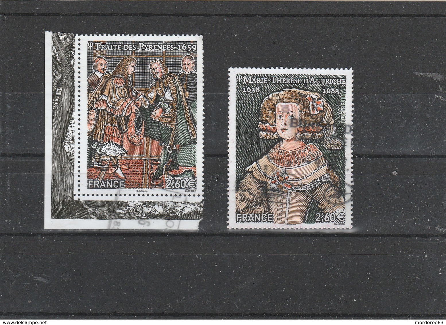 FRANCE 2018 ISSU DU BLOC LES GRANDES HEURES DE L HISTOIRE OBLITERE YT 5236 + 5237 (note) - Used Stamps