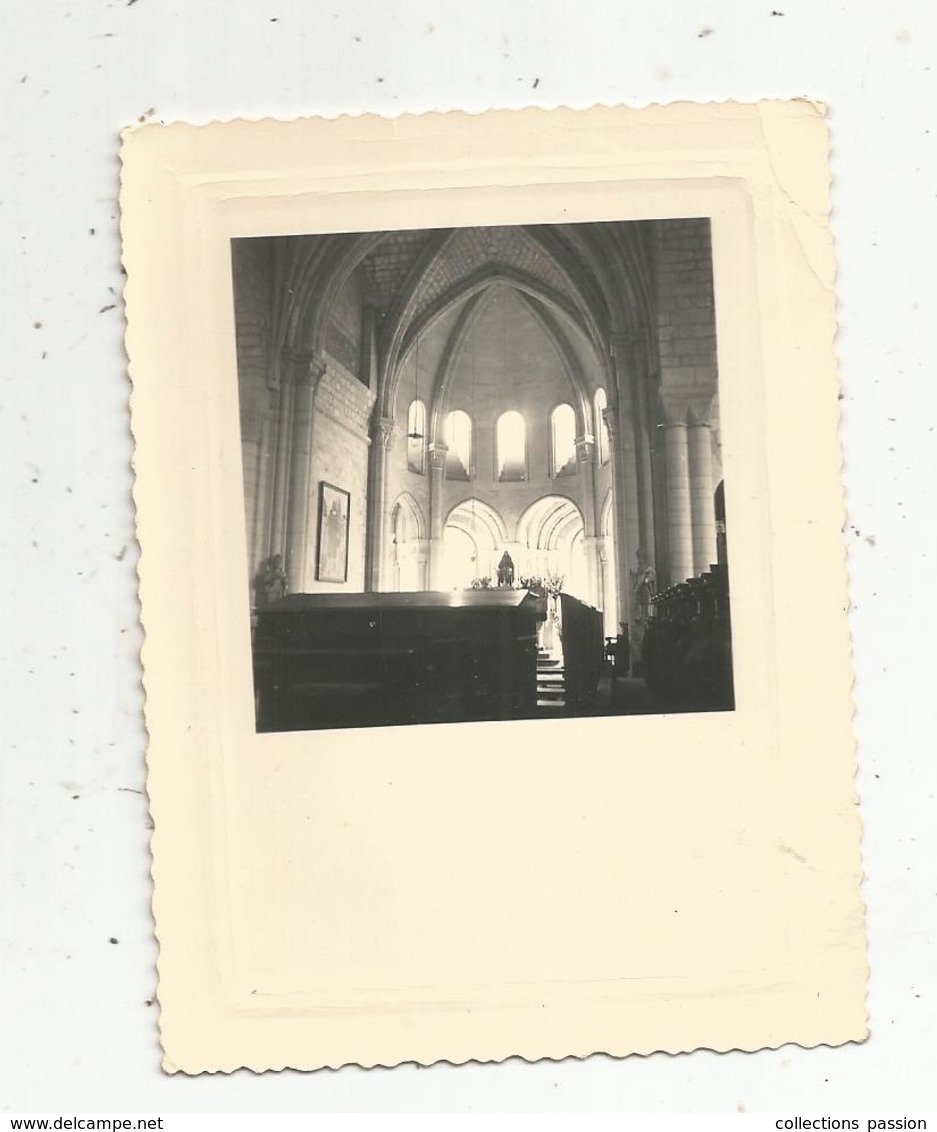 Photographie , 10.5 X 8 , Abbaye De MORIENVAL , Intérieur ,Oise ,1955, 2 Scans - Lieux