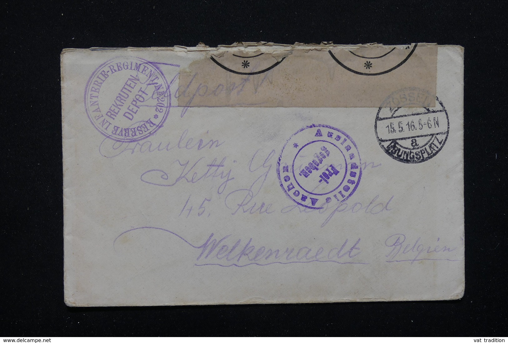 BELGIQUE / ALLEMAGNE - Enveloppe De Prisonnier Belge En 1916 - L 22712 - Prisonniers