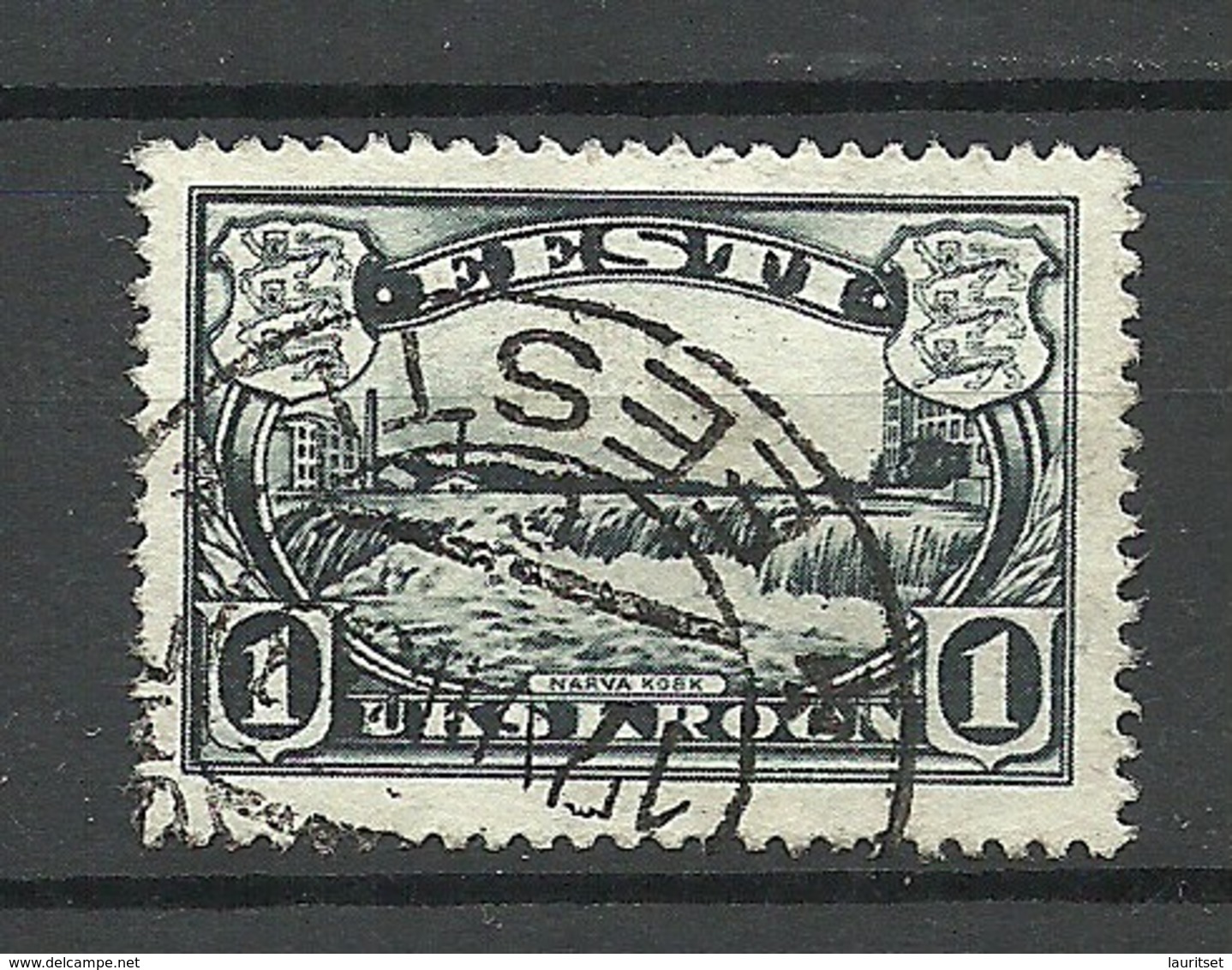 Estonia Estonie 1933 Narva Water Fall Michel 98 O - Aardrijkskunde