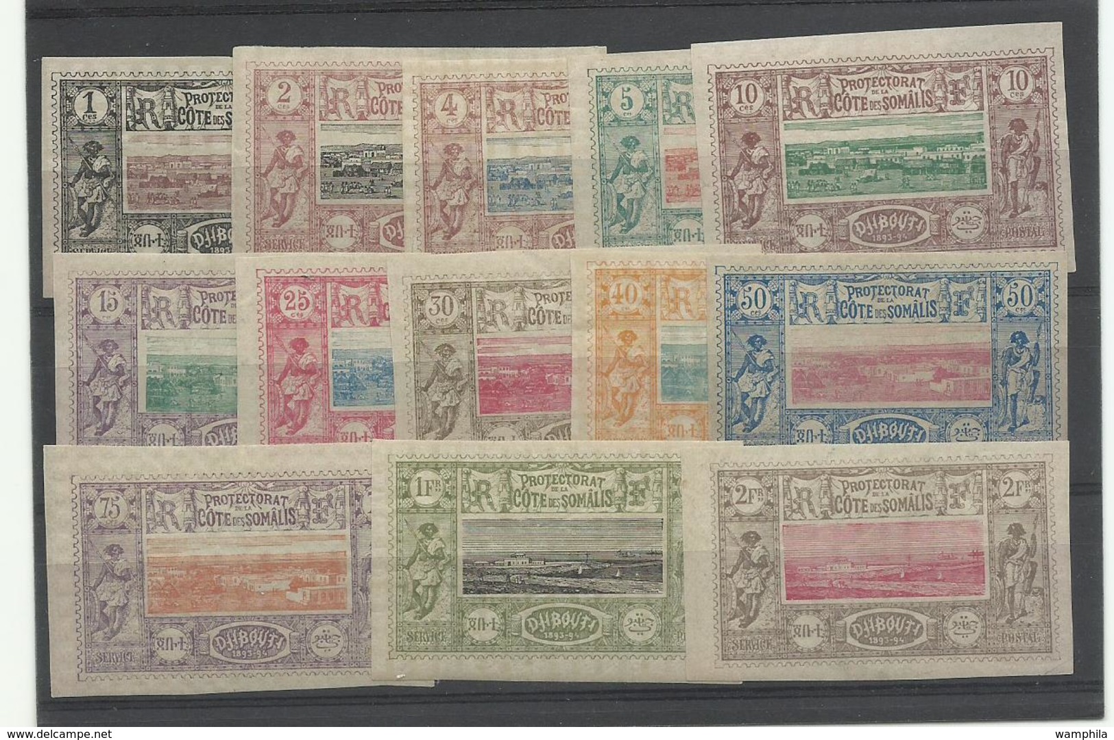 CF Des Somalis YT N° 6/ 18 Neufs*  Cote 481€50 - Unused Stamps