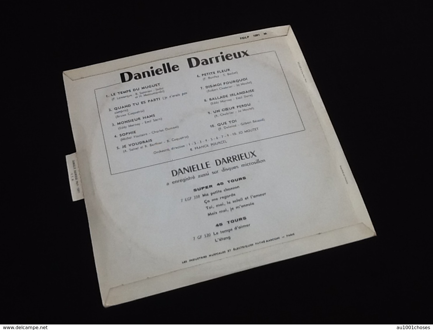 Vinyle 33 Tours (25cm)  Avec Languette Danielle Derieux Le Temps Des Muguets (1959) - Autres & Non Classés