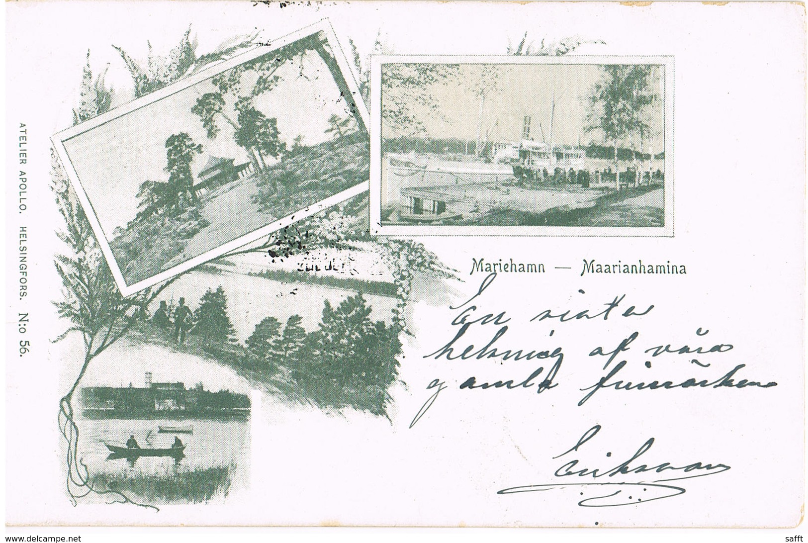 Litho Mariehamn - Aland, 4 Ansichten 1901 - Finlande