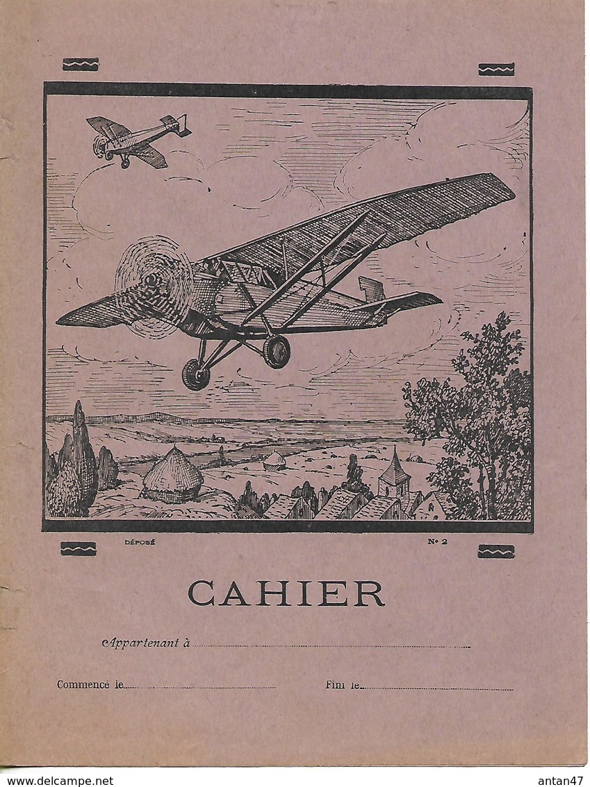 Protège-cahiers Illustrés / Avions, Aéroplanes / Tables De Calcul - Transport