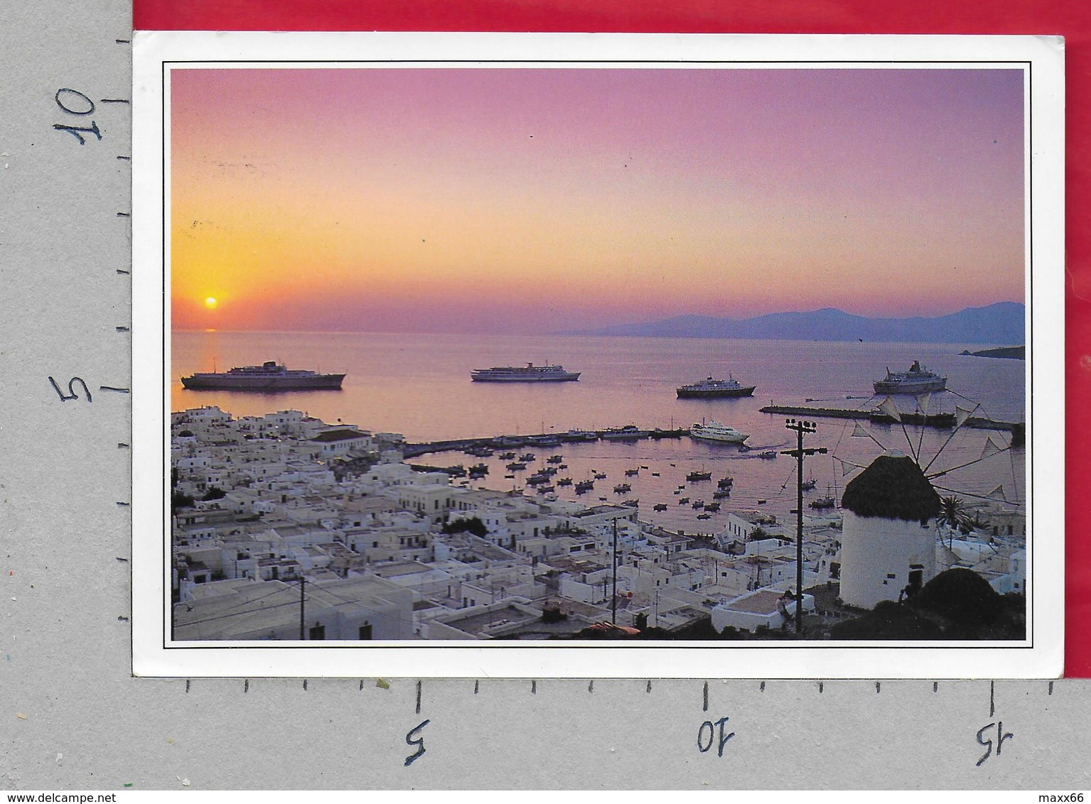 CARTOLINA VG GRECIA - Panorama Al Tramonto Sul Porto - 11 X 16 - ANN. 1989 KRANIDI - Grecia