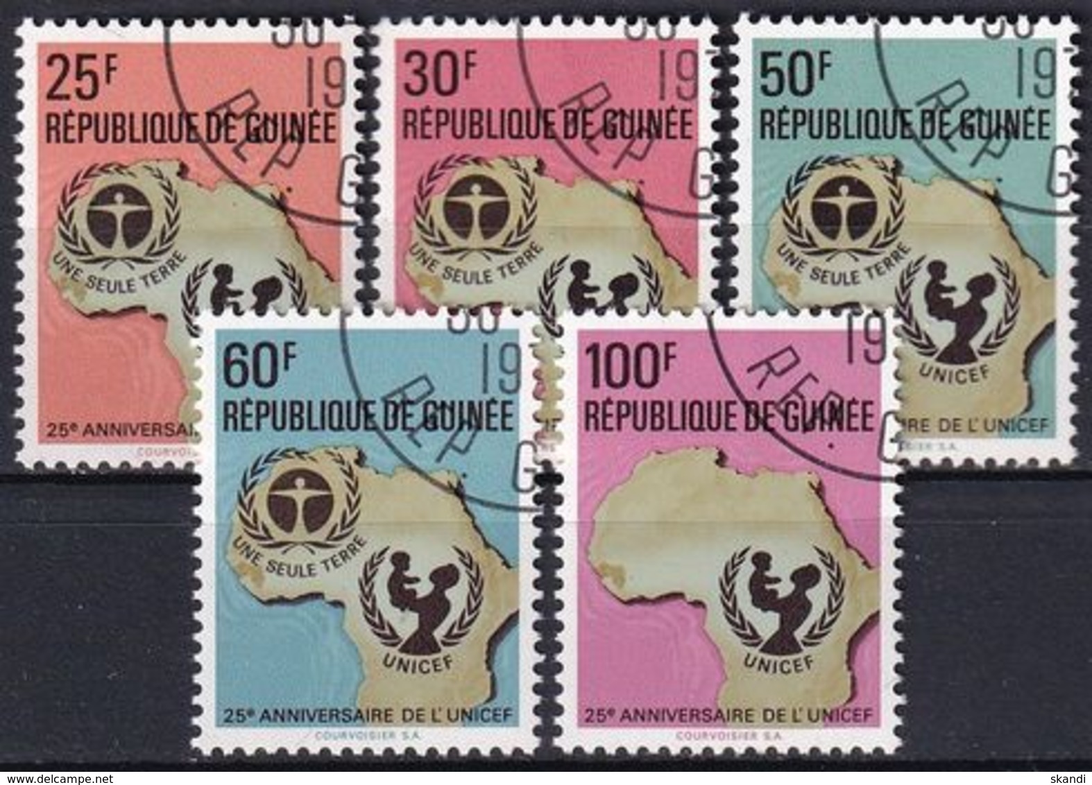 GUINEA 1972 Mi-Nr. 654/58 O Used - Aus Abo - Guinea (1958-...)