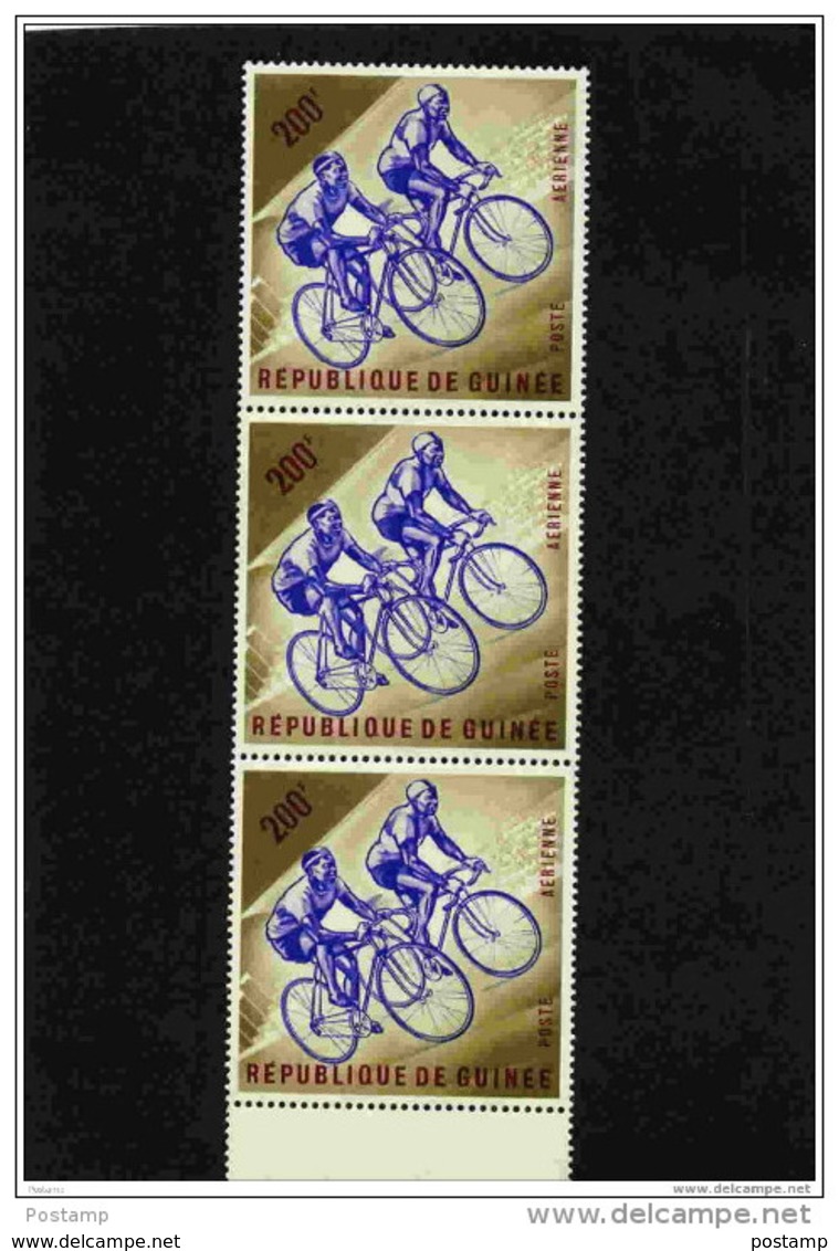 --3 Stamps- Timbres-cyclisme Sur Piste  -sport- Neuf Sans Charnière -****GUINEE- - Radsport