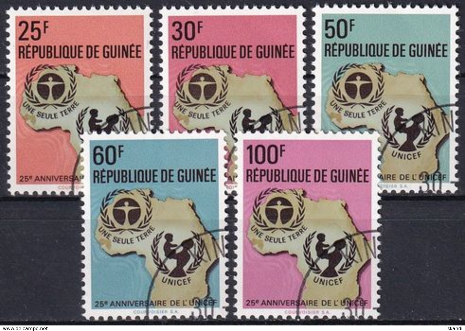 GUINEA 1972 Mi-Nr. 654/58 O Used - Aus Abo - Guinea (1958-...)