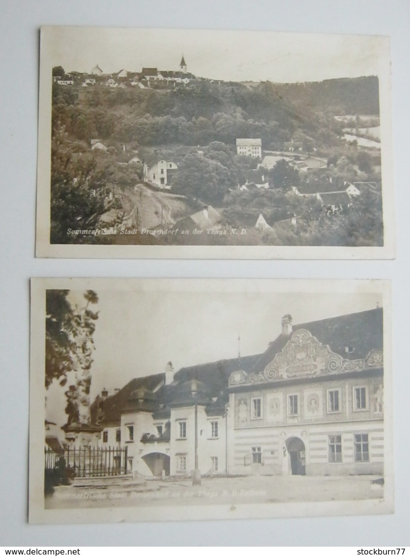 DROSENDORF   , 2 Schöne Karten Um 1930,  Rs. Klebespuren (aus Album) - Drosendorf-Zissersdorf