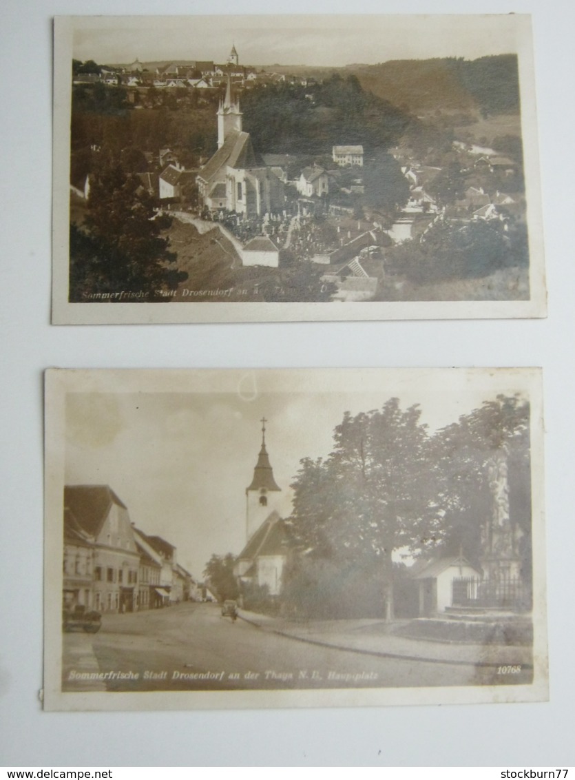 DROSENDORF   , 2 Schöne Karten Um 1930,  Rs. Klebespuren (aus Album) - Drosendorf-Zissersdorf