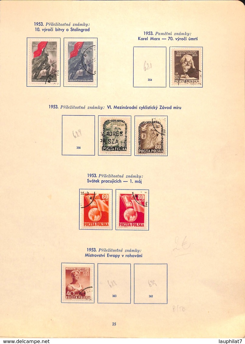 [824120]Pologne 1953 - Petit Lot Obl/Used, Drapeaux, Boxe, Sports - Oblitérés