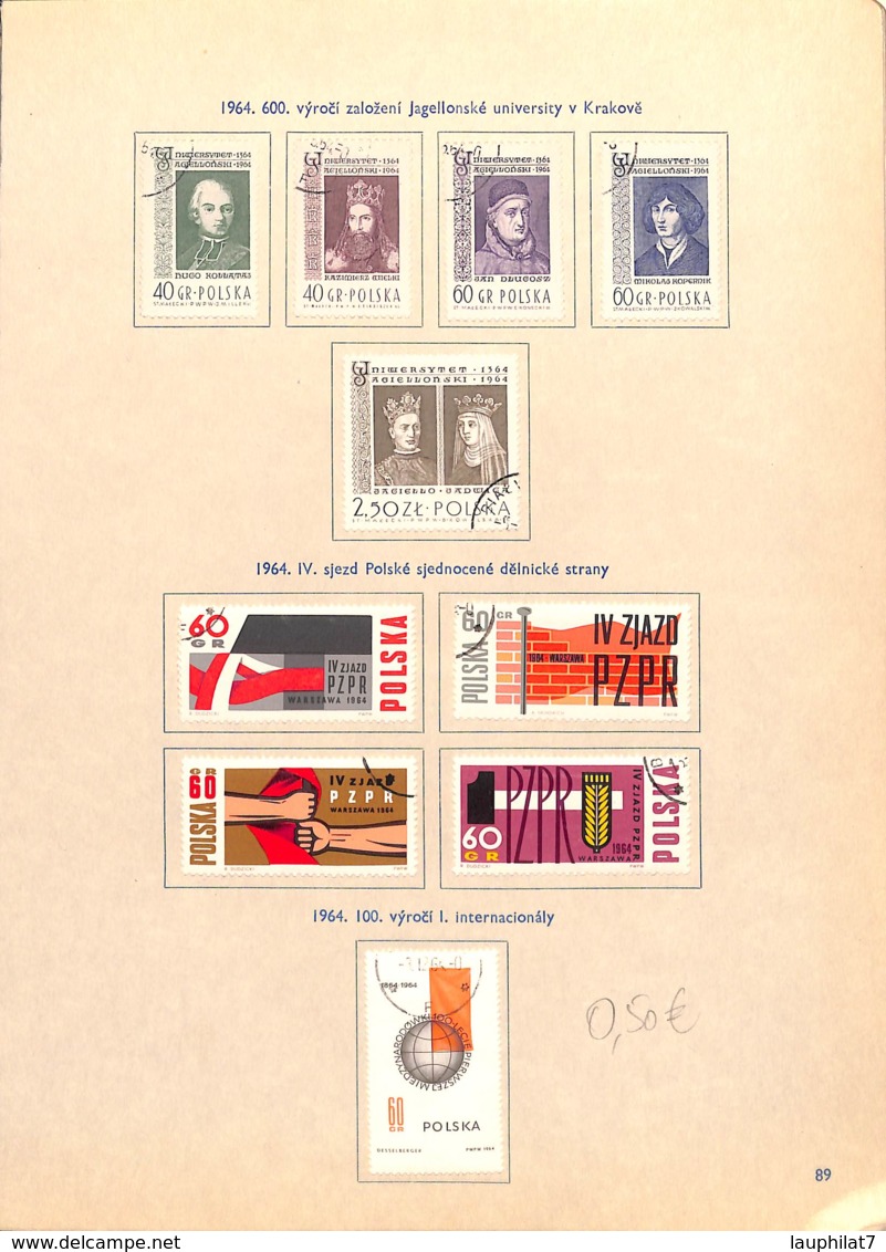 [824153]Pologne 1964 - Petit Lot Obl/Used, Célébrités - Oblitérés