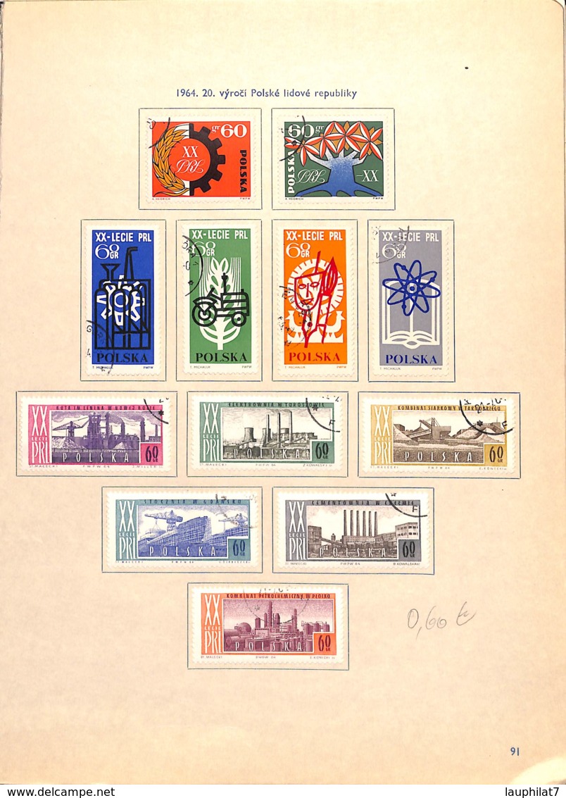 [824155]Pologne 1964 - Petit Lot Obl/Used, Usines & Industries - Oblitérés