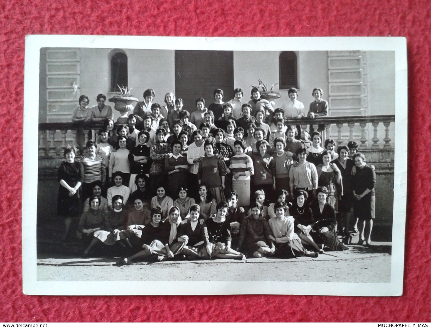 ANTIGUA FOTO FOTOGRAFÍA OLD PHOTO GRUPO DE MUJERES WOMEN'S GROUP ESPAGNE (CATALONIA) ? SPAIN CON DEDICATORIAS VER GIRLS - Personas Anónimos