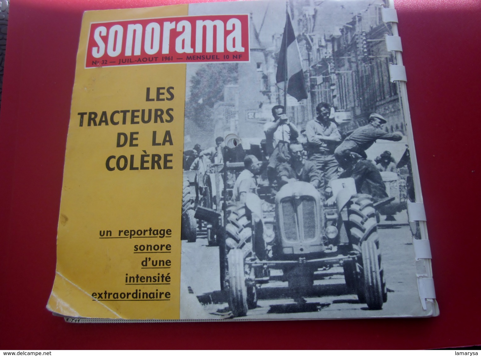 Magazine Sonorama N° 32-Août 1961-Musique Disque Vinyle Format spécial Algerie-De gaulle-Ursula Andress-Ray Charles-Pubs