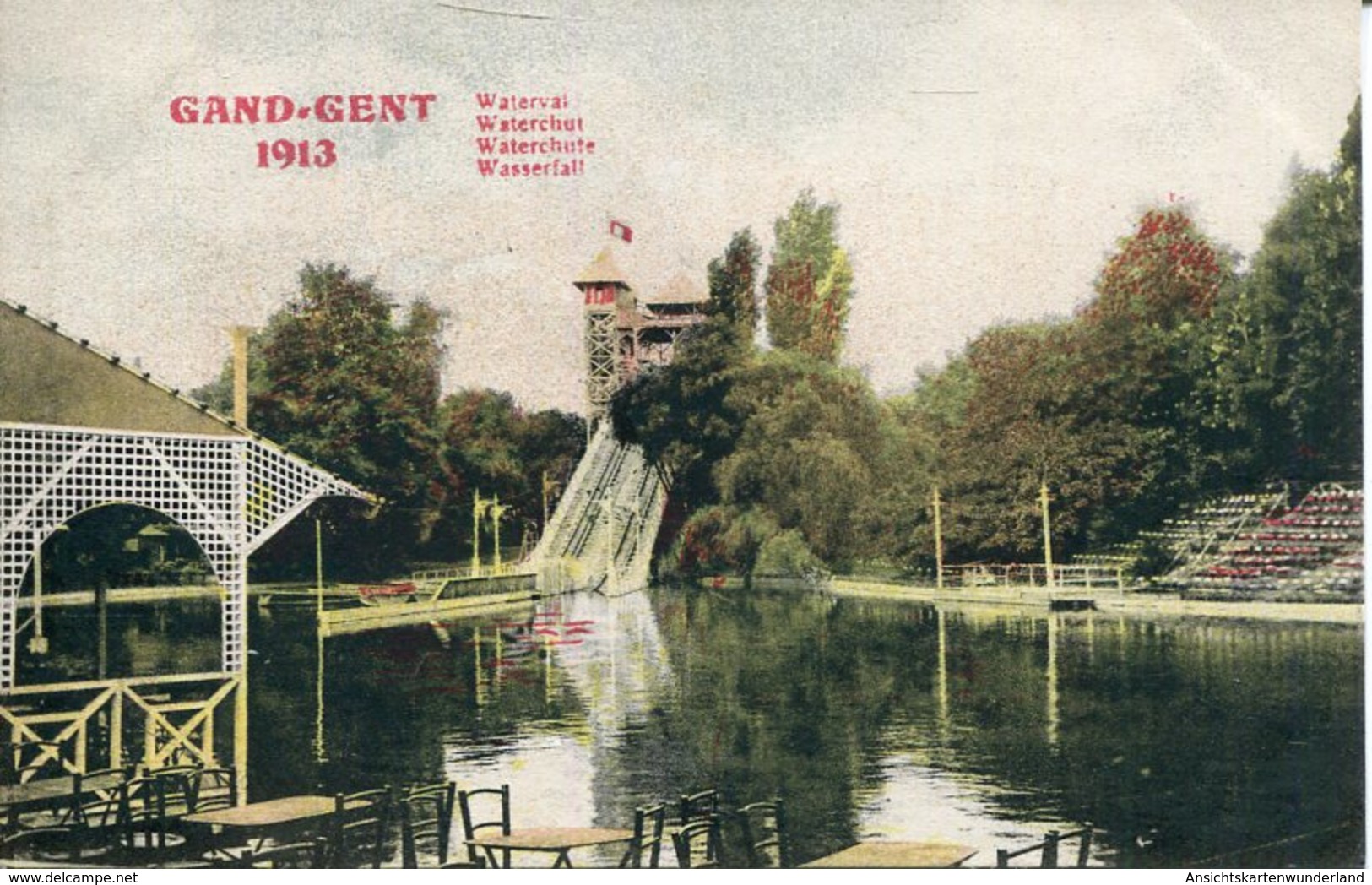005918  Gent - Wasserfall. Weltausstellung 1913 - Gent