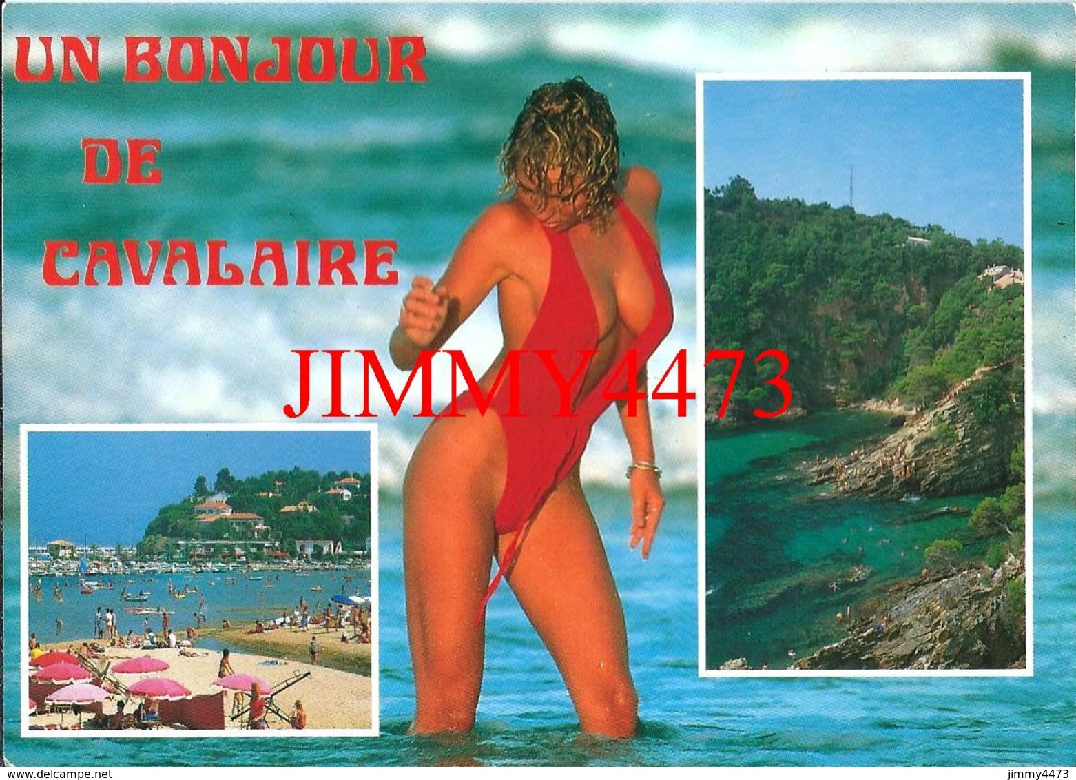 CPM - UN BONJOUR DE CAVALAIRE 83 Var - Edit. AS DE COEUR - Sté PEC - Scans Recto-Verso - Pin-Ups