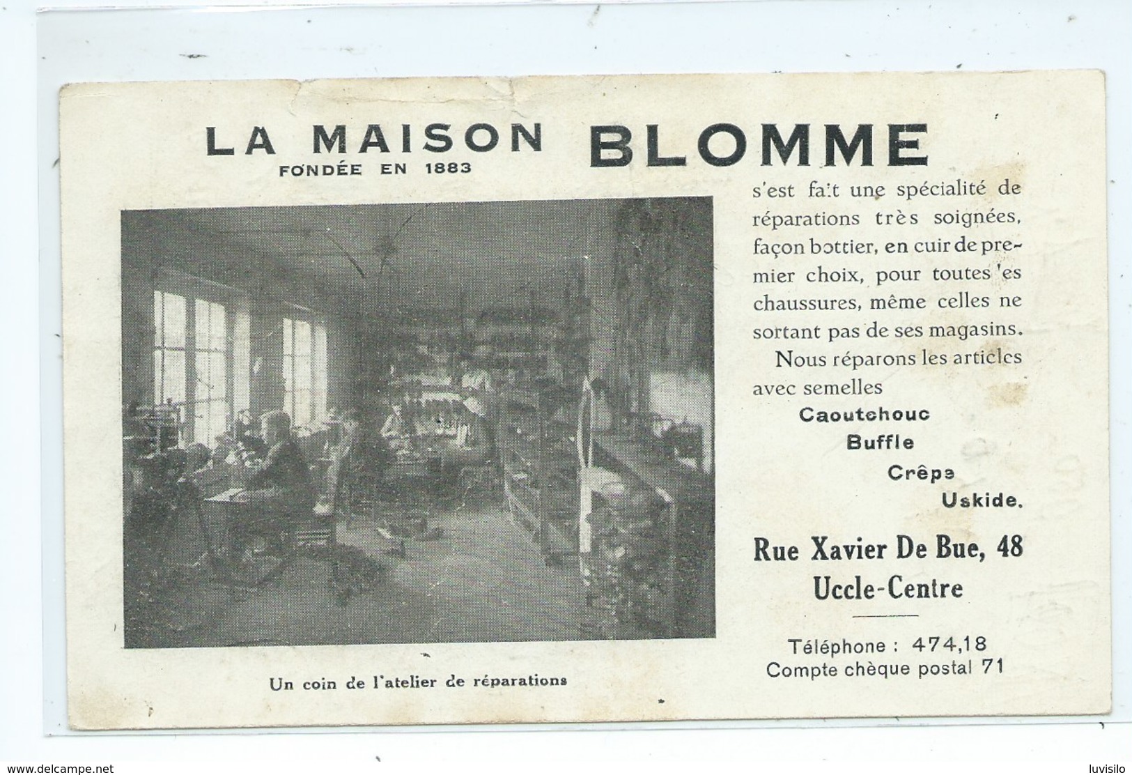 Uccle La Maison Blomme ( Etat Voir Les Scans ) - Ukkel - Uccle